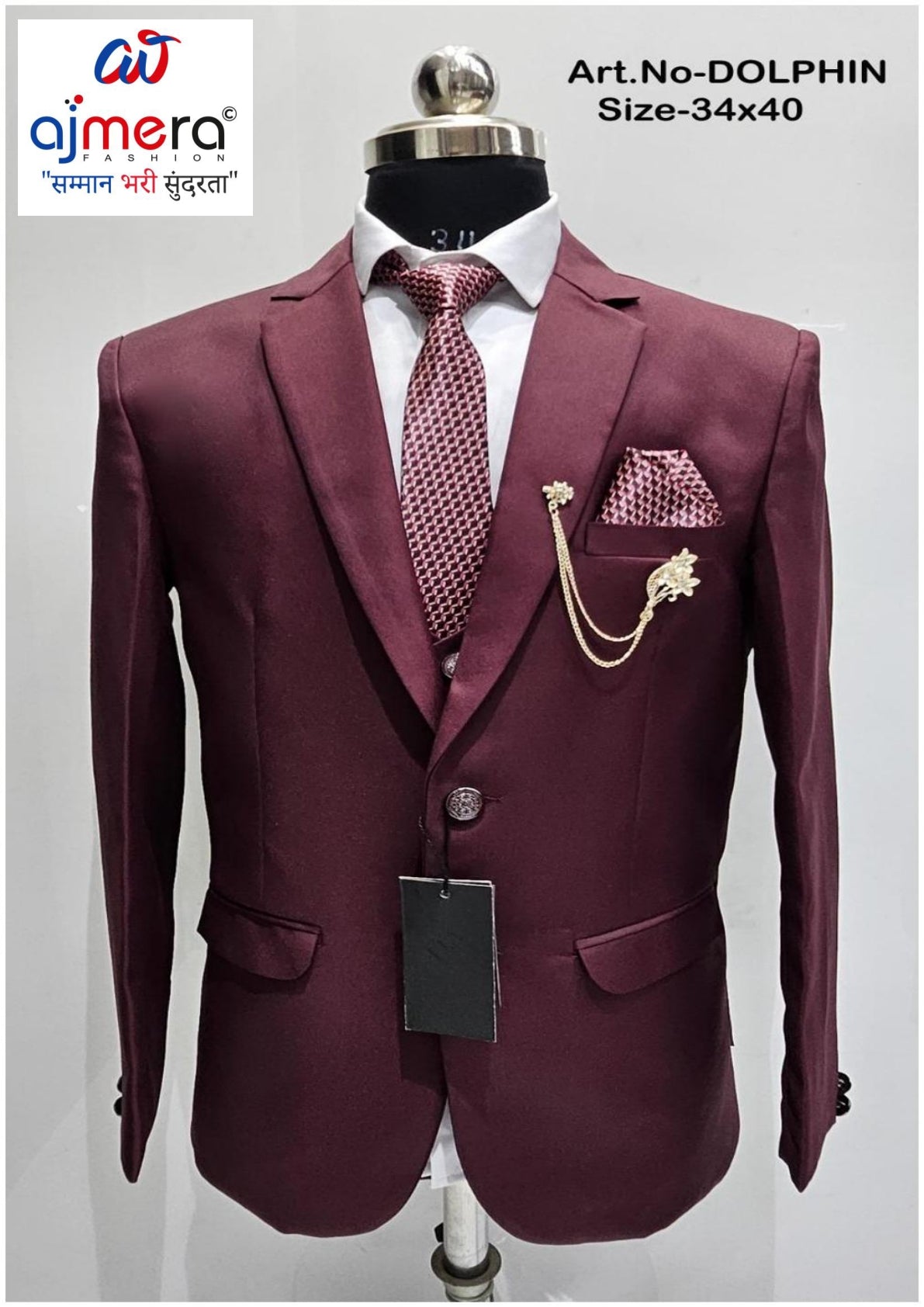 Premium Men's Coat Pant Set for Business & Party Wear | JDW-DOLPHIN