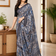 Premium Printed Saree with Matching Blouse Piece for Ethnic Elegance | SGR-NIKITA