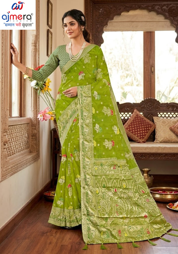 Traditional Craft Jacquard Silk Saree With Blouse Piece | DNA-TULSI SILK