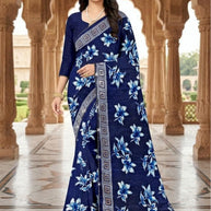 Vichitra Jari Print Loose Saree with Blouse for Premium Ethnic and Traditional Wear | CAS-MITHAS