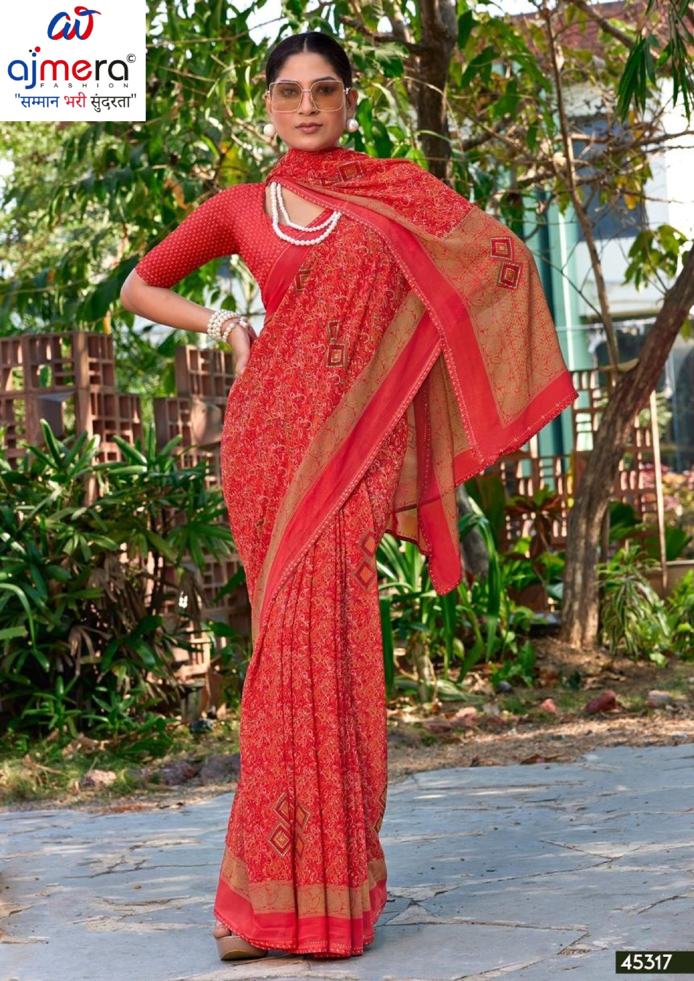 Graceful Printed Saree with Blouse Piece for Modern Ethnic Fashion  | VDT-DISCO-17