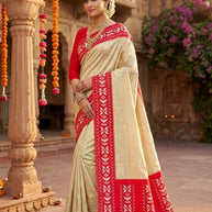 Classic Jacquard Silk Saree with Blouse Piece for Elegant Traditional Look | DOF-BEAGAUM BEAUTY-1