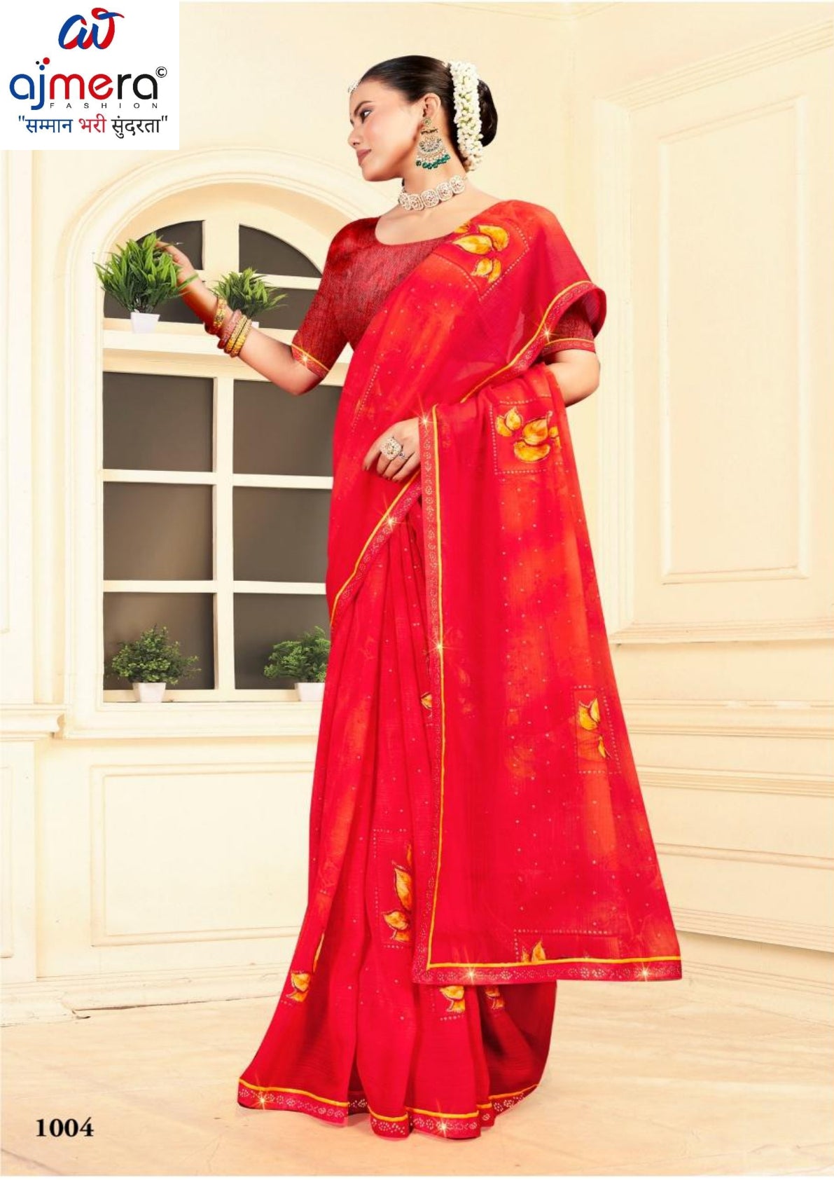 Classic Printed Saree with Blouse Piece for Timeless Traditional Style | PRM-DARK BABY
