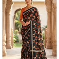 Premium Printed Saree with Matching Blouse Piece for Ethnic Elegance | SSR-MEDONA