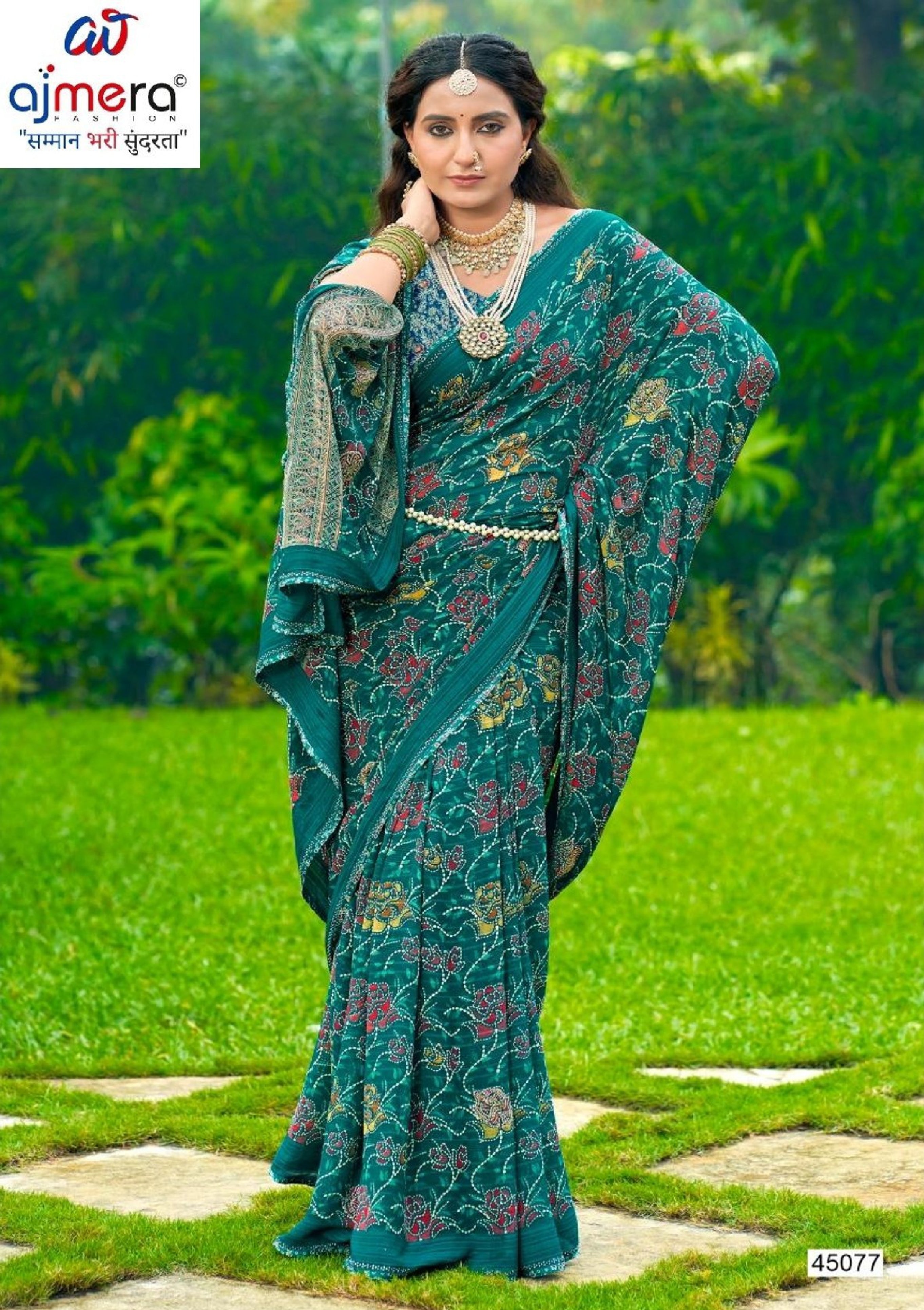 Trendy Printed Saree with Blouse Piece for Women’s Ethnic Wardrobe  | VDT-DISCO-7