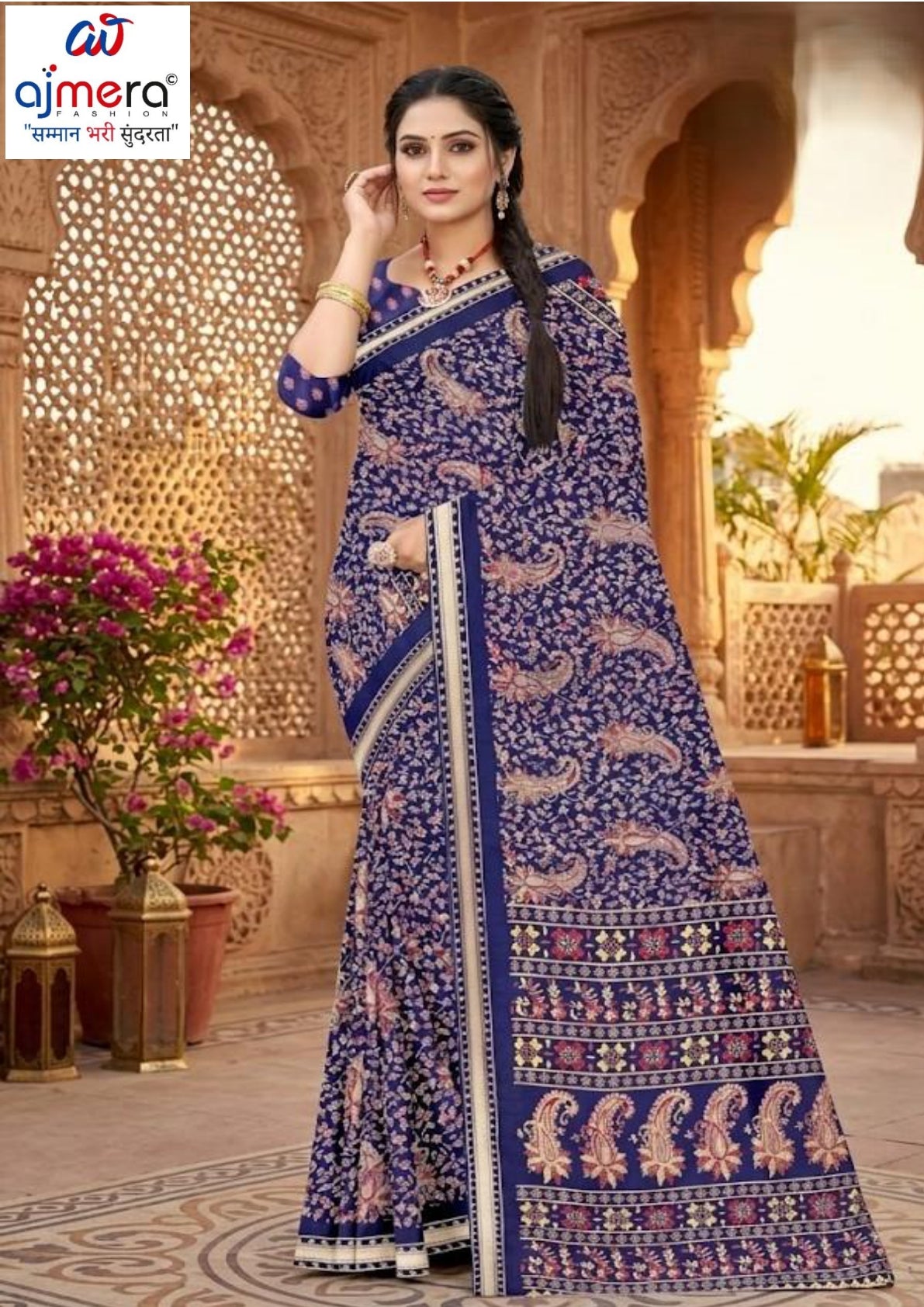 Classic Printed Saree with Blouse Piece for Timeless Traditional Style  | GLC-TARA RAM PAMPAM