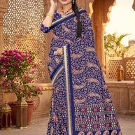Classic Printed Saree with Blouse Piece for Timeless Traditional Style  | GLC-TARA RAM PAMPAM