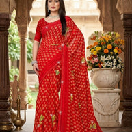 Designer Printed Saree with Blouse Piece for Special Occasions | SSR-SWETA