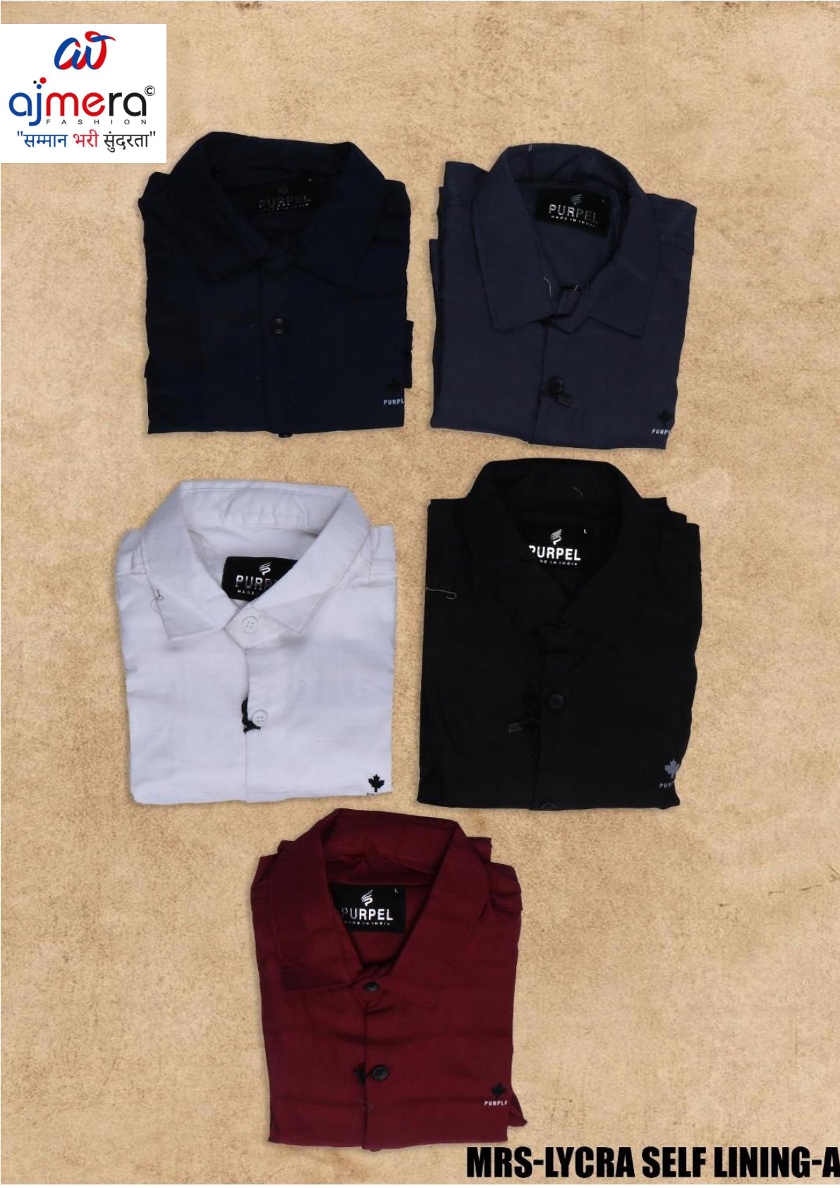 Mens Shirt Bulk Manufacturer India | MRS-LYCRA SELF LINING-A