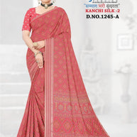 Fashionable Printed Saree with Blouse Piece for Festive Collection | GLC-KANCHI SILK-2