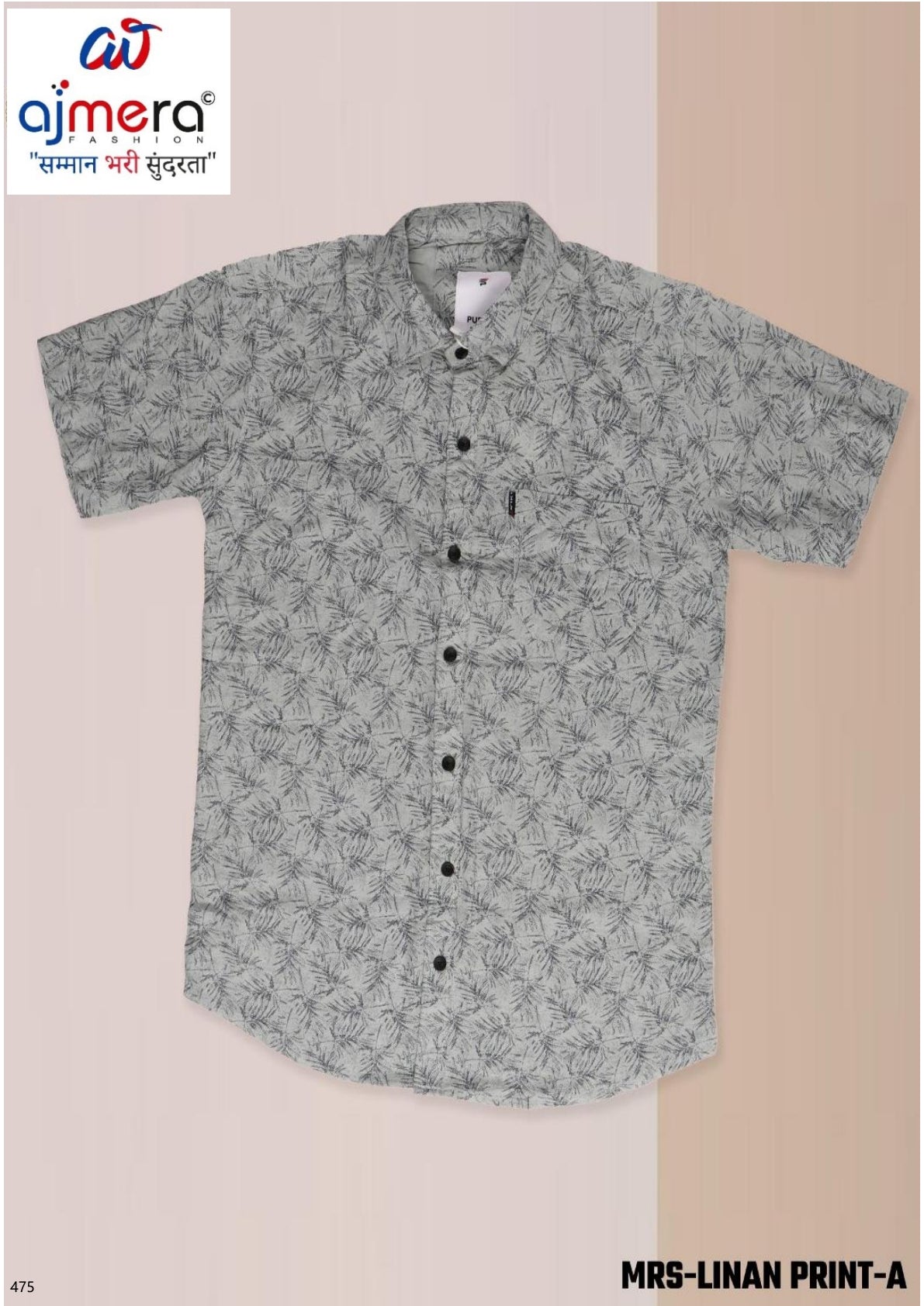 Mens Shirt Manufacturer India for Retailers | MRS-LINAN PRINT-A