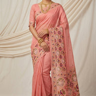 Designer Jacquard Silk Saree with Blouse Piece for Traditional Occasions | CUT-11117