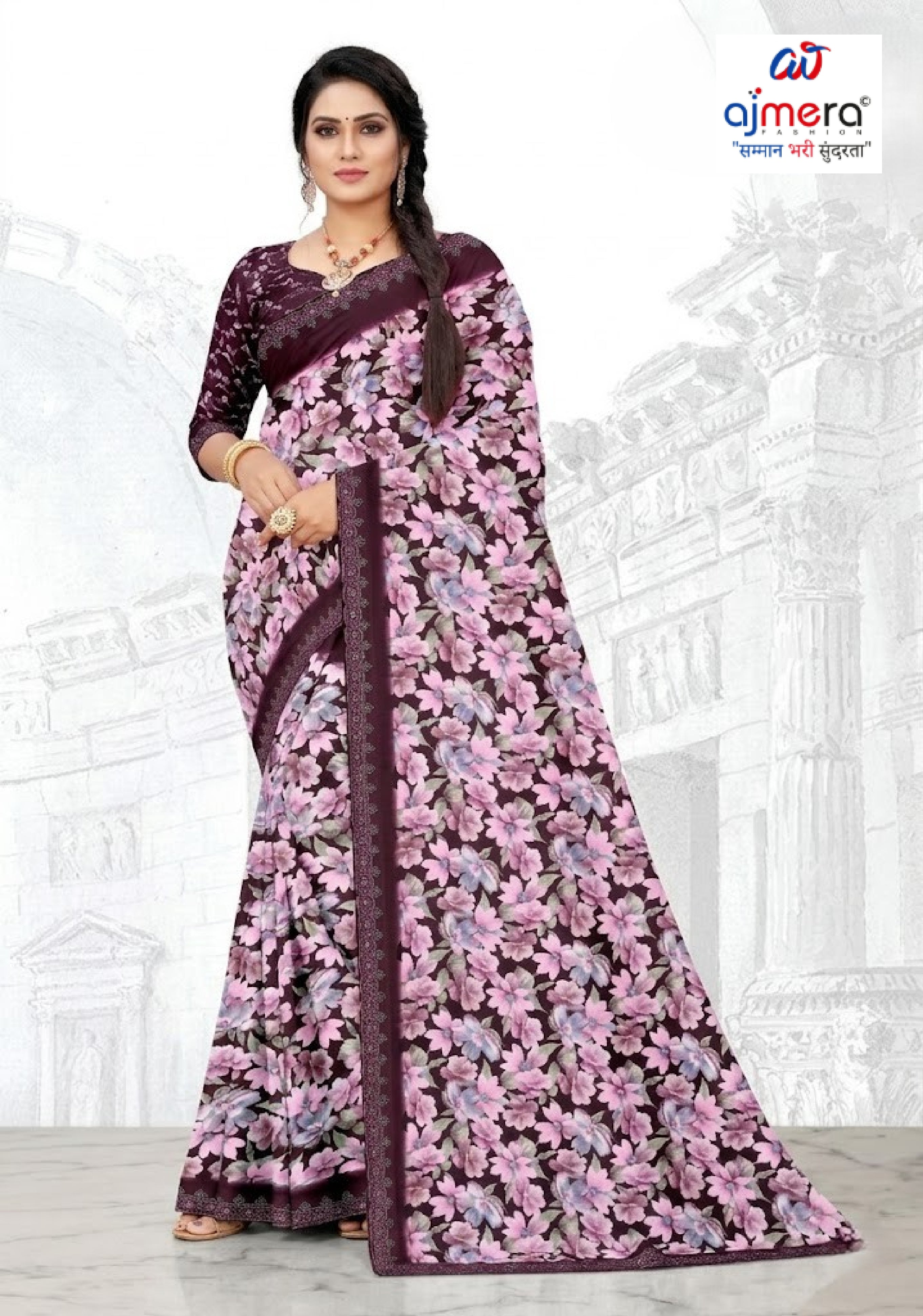 Exclusive Printed Saree with Blouse Piece for Elegant Ethnic Look  | GLC-GULABOO