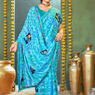 Beautiful Printed Saree with Blouse Piece for Cultural Celebrations | PRM-ANGOORI