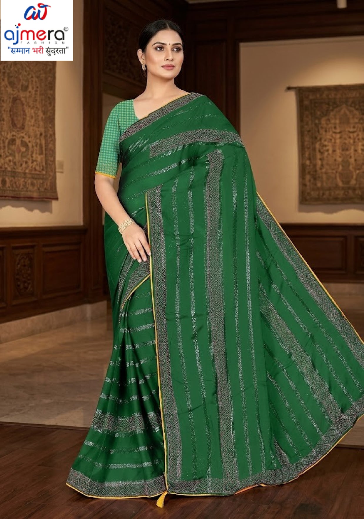 Fancy Dyed Matching Saree with Blouse Piece for Premium Ethnic and Traditional Wear | RAL-JUGNU