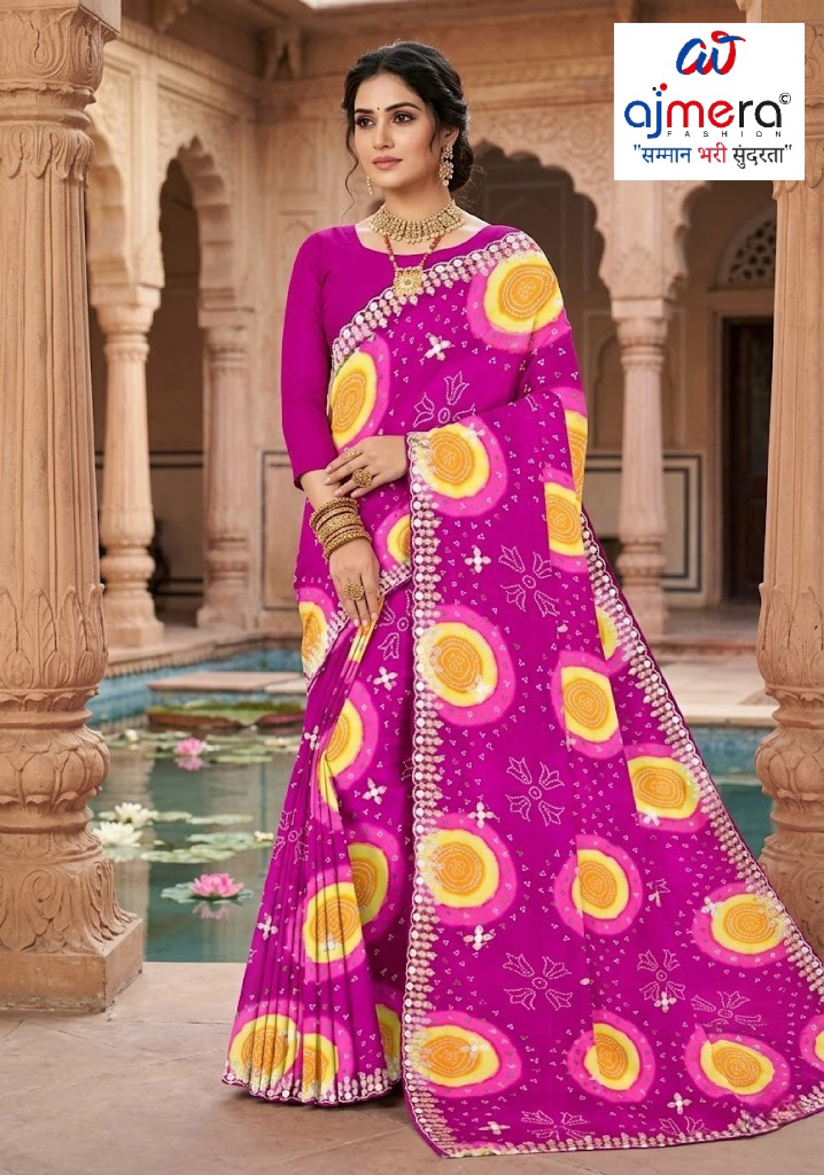 Fashionable Printed Saree with Blouse Piece for Festive Collection  | TD-DEVRANI