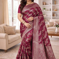 Rich Jacquard Silk Saree with Blouse Piece for Sophisticated Ethnic Style | TUL-CLEAR SILK VOL-04