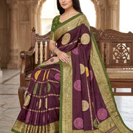 Premium Printed Saree with Matching Blouse Piece for Ethnic Elegance  | VER-BANJARAN-43342