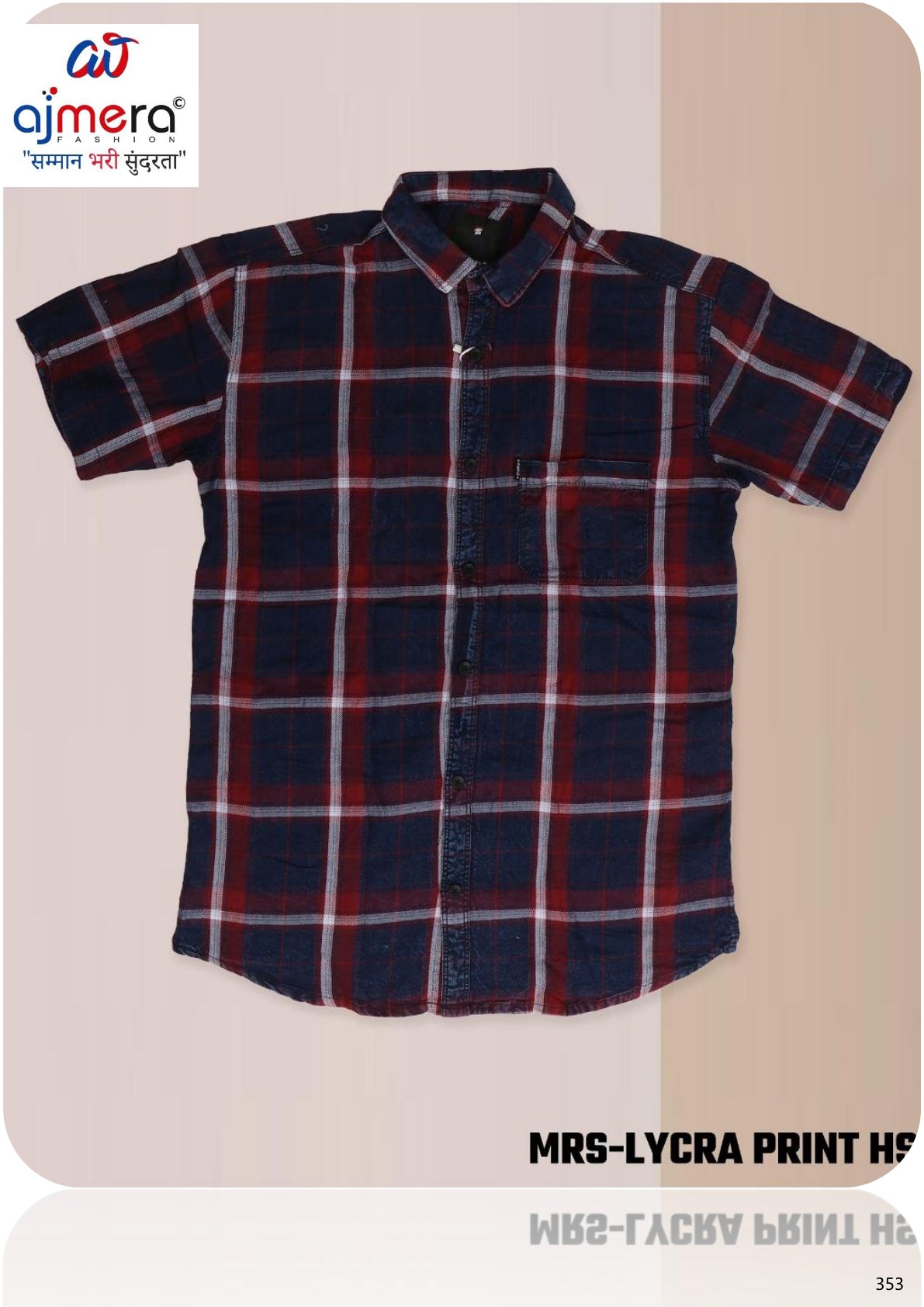 Mens Shirt Bulk Supplier India for Retailers | MRS-LYCRA PRINT HS