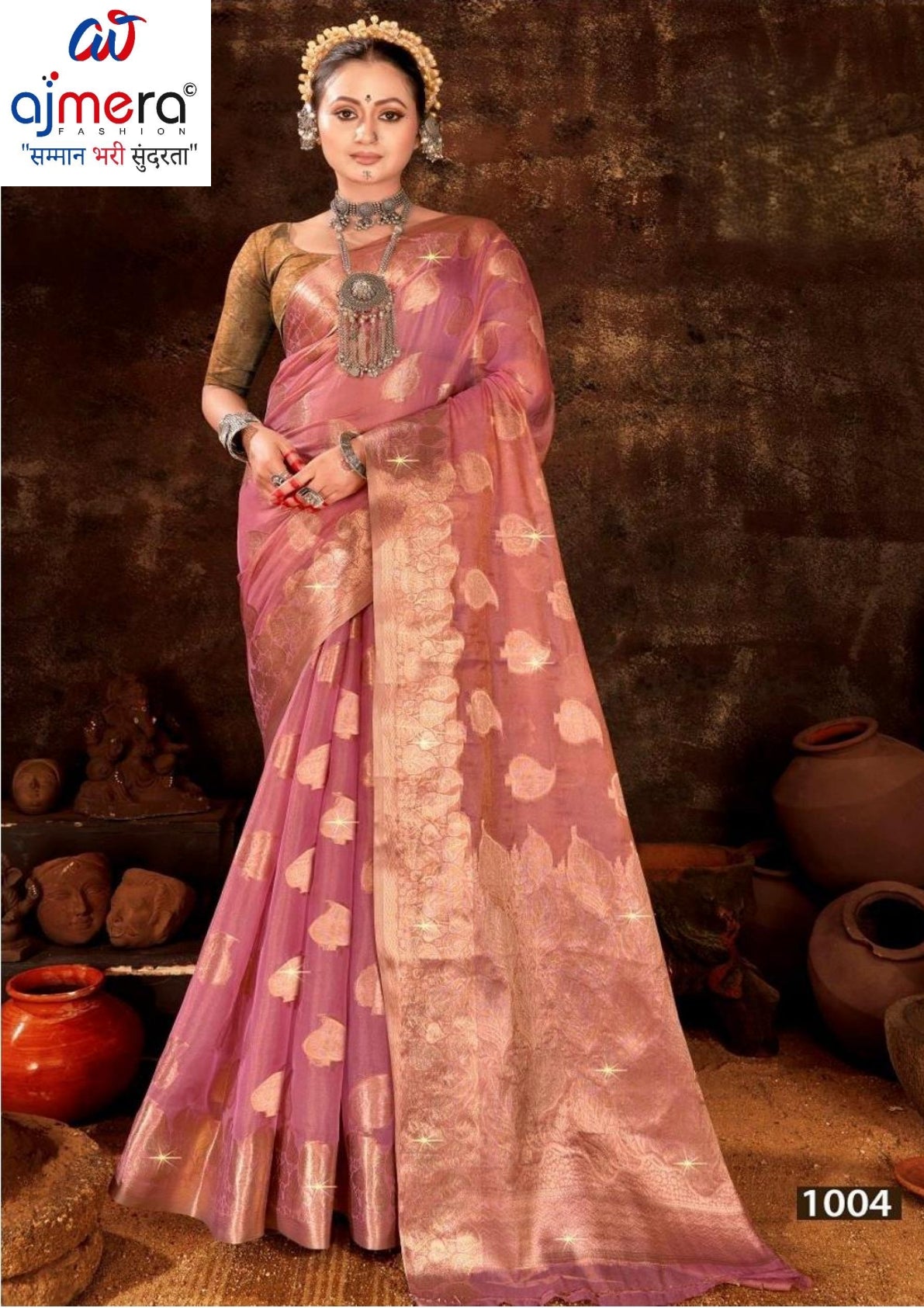Rich Jacquard Silk Saree with Blouse Piece for Sophisticated Ethnic Style | SOJ-SANSKARI DULHAN