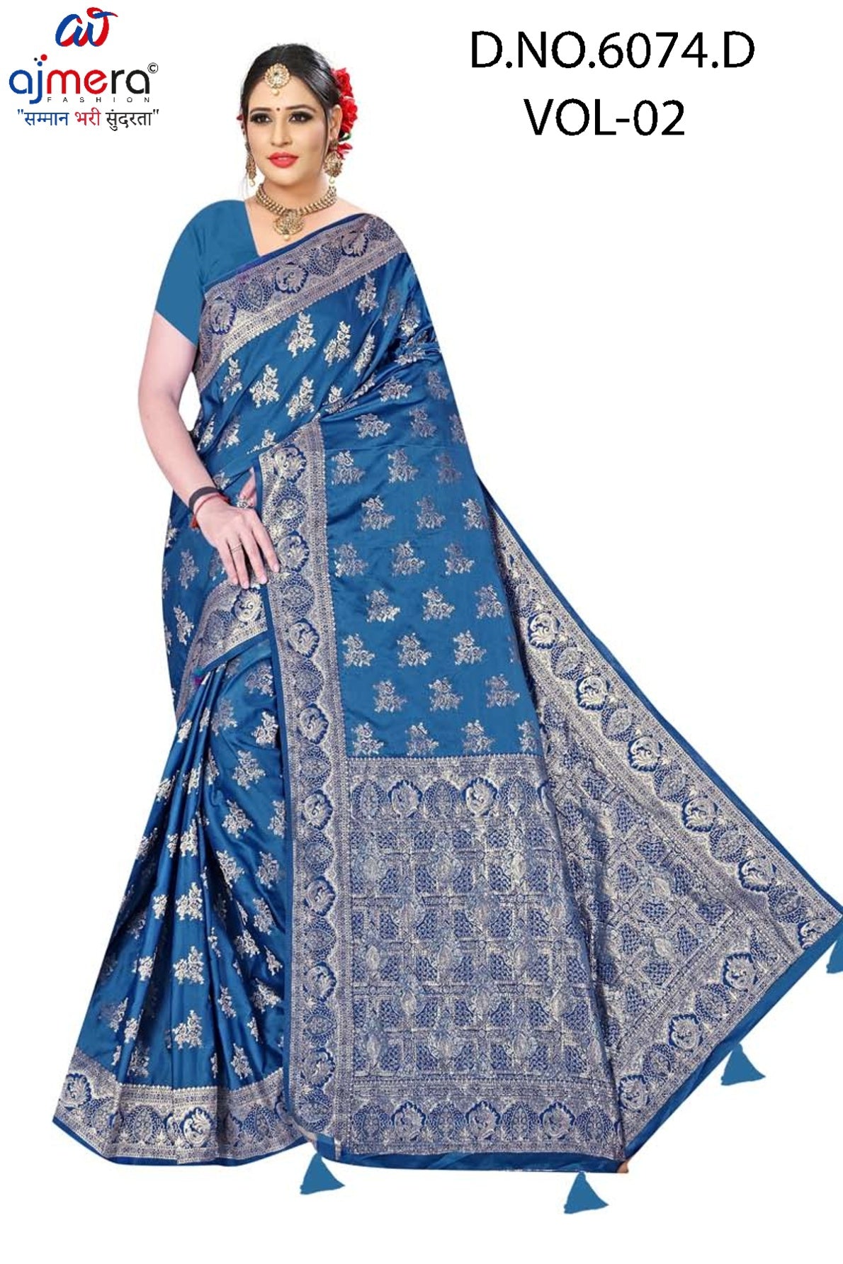 Elegant Jacquard Silk Saree with Designer Blouse Piece for Festive Elegance | DBU-MANGAL BELLA VOL-02