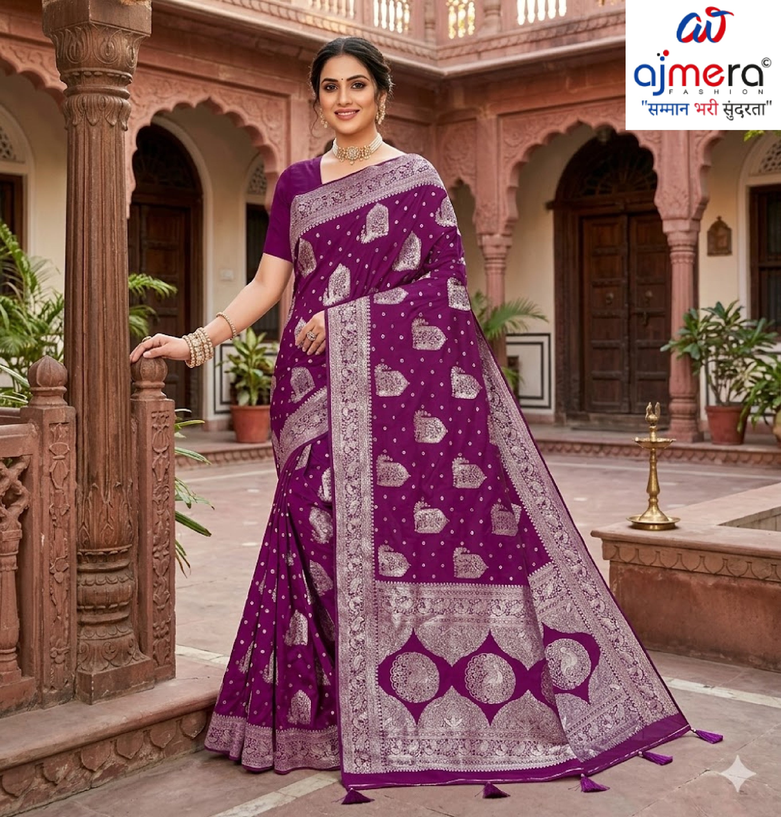 Fashionable Jacquard Silk Saree with Blouse Piece for Special Events | DBU-BANARASI SILK VOL-39