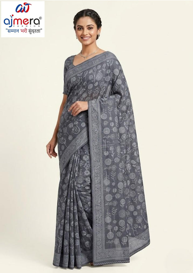 Chic Printed Saree without Blouse for Sophisticated Ethnic Style  | SSR-SOPHIA