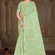 Elegant Jacquard Silk Saree with Designer Blouse Piece for Festive Elegance | MTE-25350