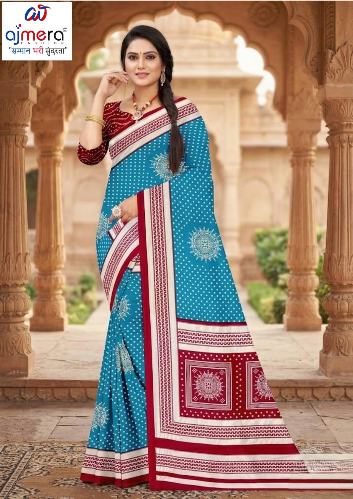 Chic Printed Saree with Blouse Piece for Sophisticated Ethnic Style | GLC-PRIYANKA
