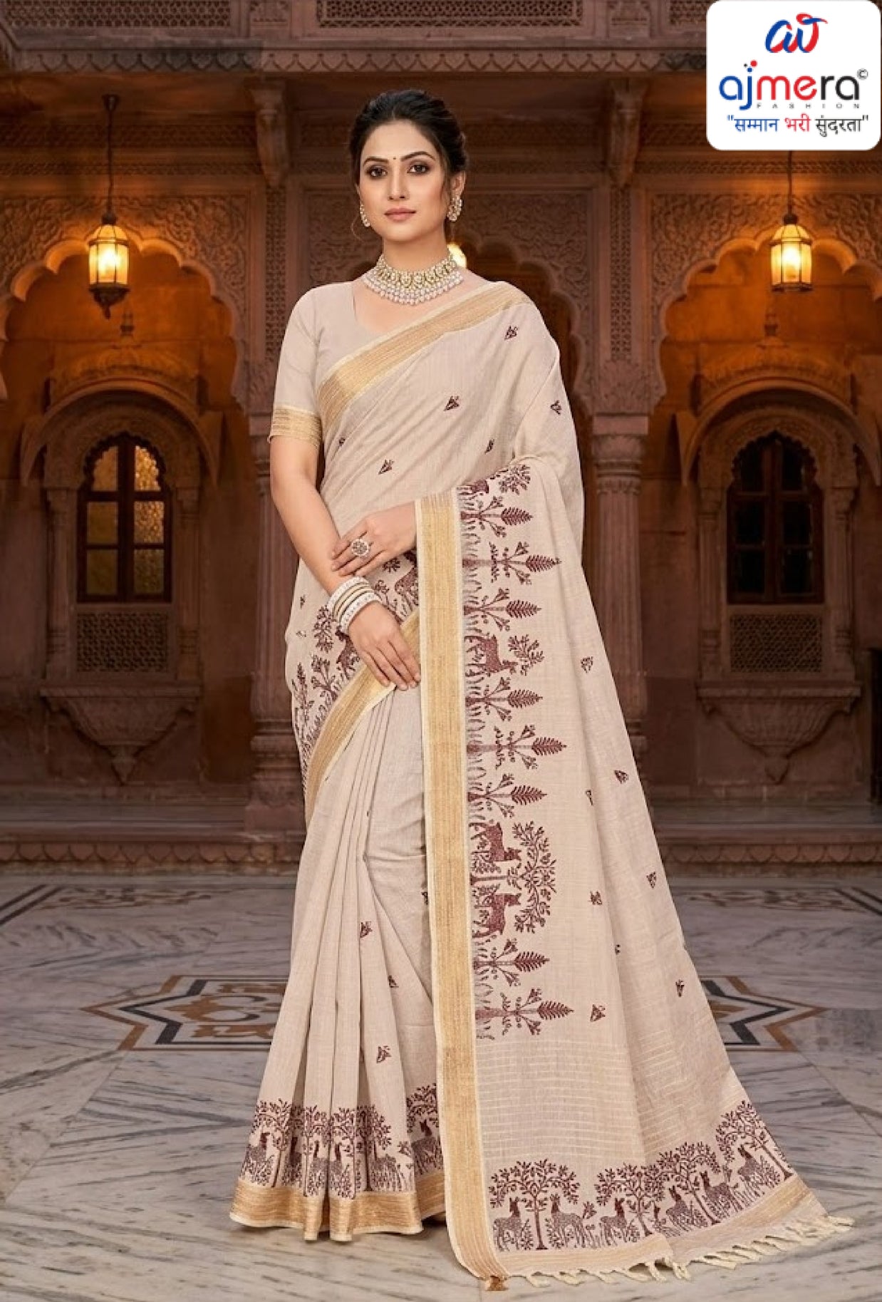 Fancy Cotton Saree with Blouse Piece for Premium Ethnic and Traditional Wear | PUT-NOORI