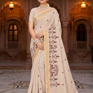 Fancy Cotton Saree with Blouse Piece for Premium Ethnic and Traditional Wear | PUT-NOORI