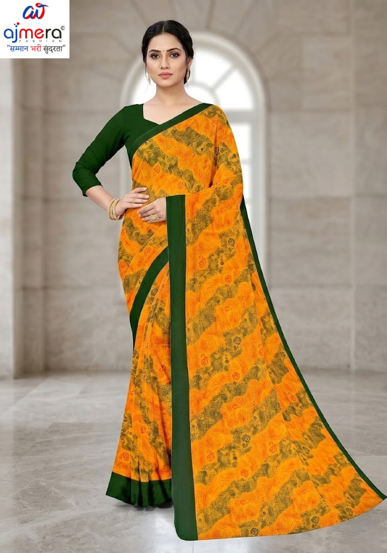 Exclusive Printed Saree with Blouse Piece for Elegant Ethnic Look | CAS-SHUBH LAGAN
