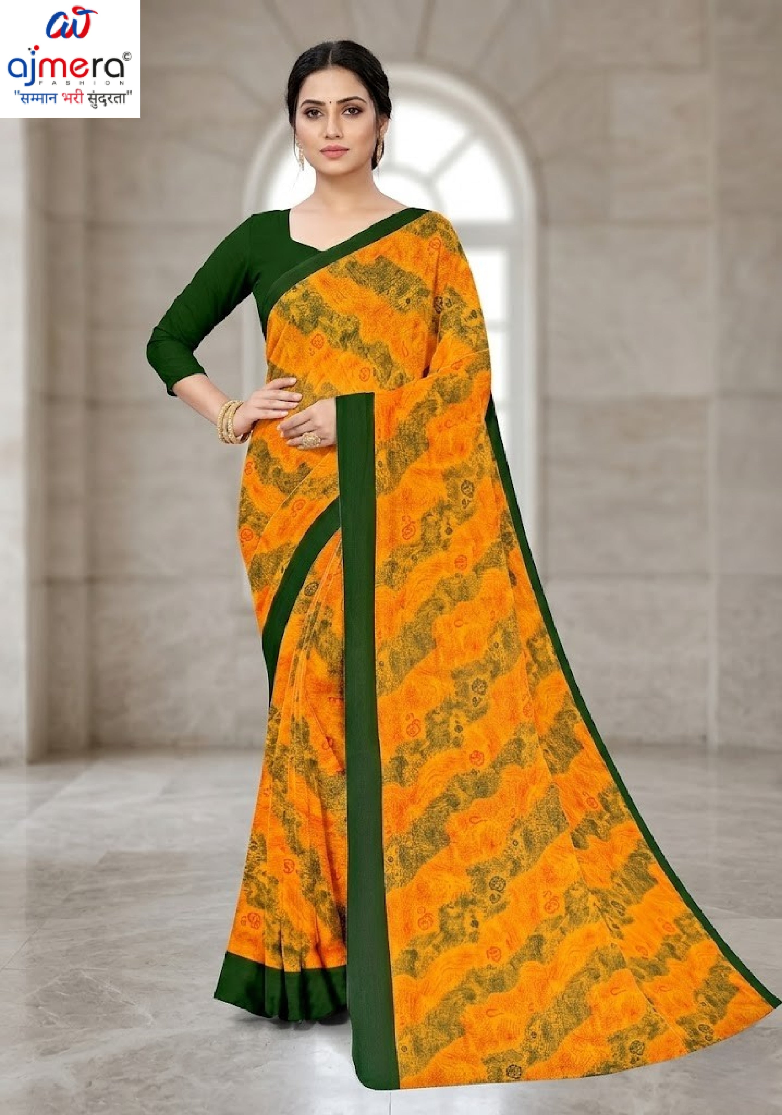 Exclusive Printed Saree with Blouse Piece for Elegant Ethnic Look | CAS-SHUBH LAGAN