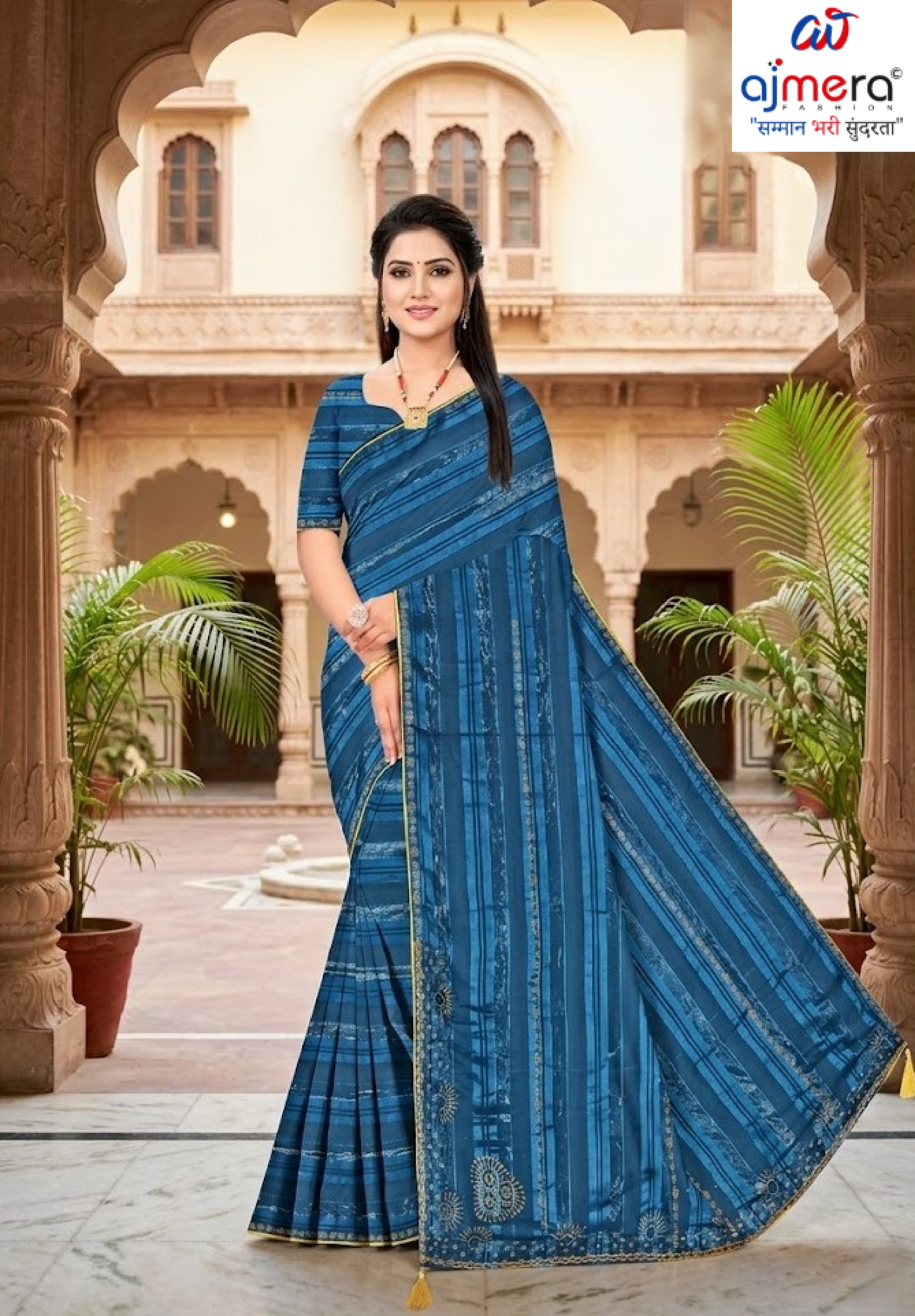 Trendy Dyed Matching Saree with Blouse Piece for Premium Ethnic and Traditional Wear | TIK-BAJIRAO