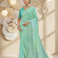 Chic Printed Saree with Blouse Piece for Sophisticated Ethnic Style  | RDD-BHUMIKA