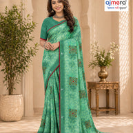 Chic Printed Saree with Blouse Piece for Sophisticated Ethnic Style  | TTS-EKNOOR