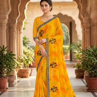 Trendy Printed Saree with Blouse Piece for Women’s Ethnic Wardrobe  | TTS-RATNALEKHA