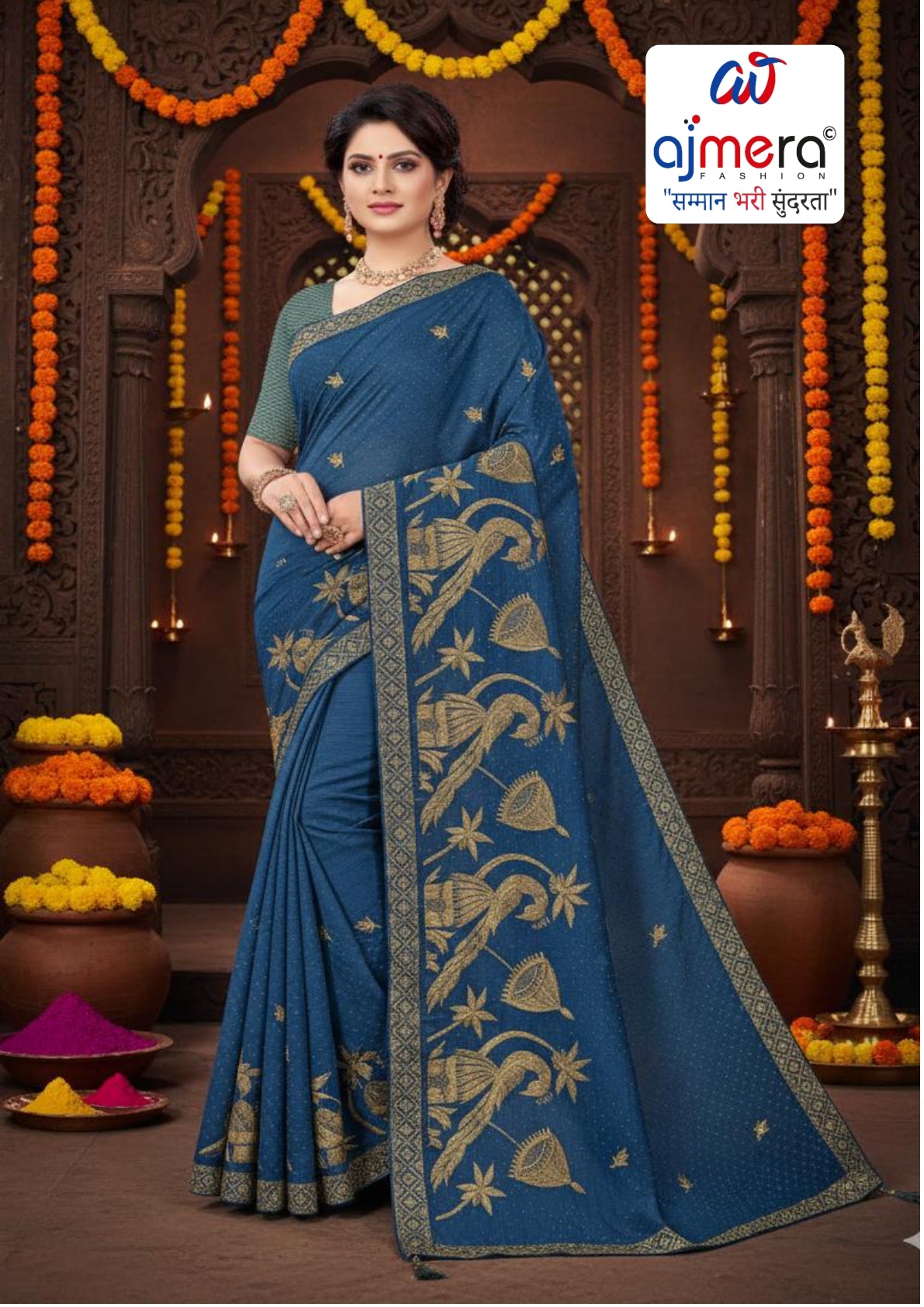 Fancy Saree Wholesale Supplier with Blouse Piece for Premium Ethnic and Traditional Wear | VKM-ZILA