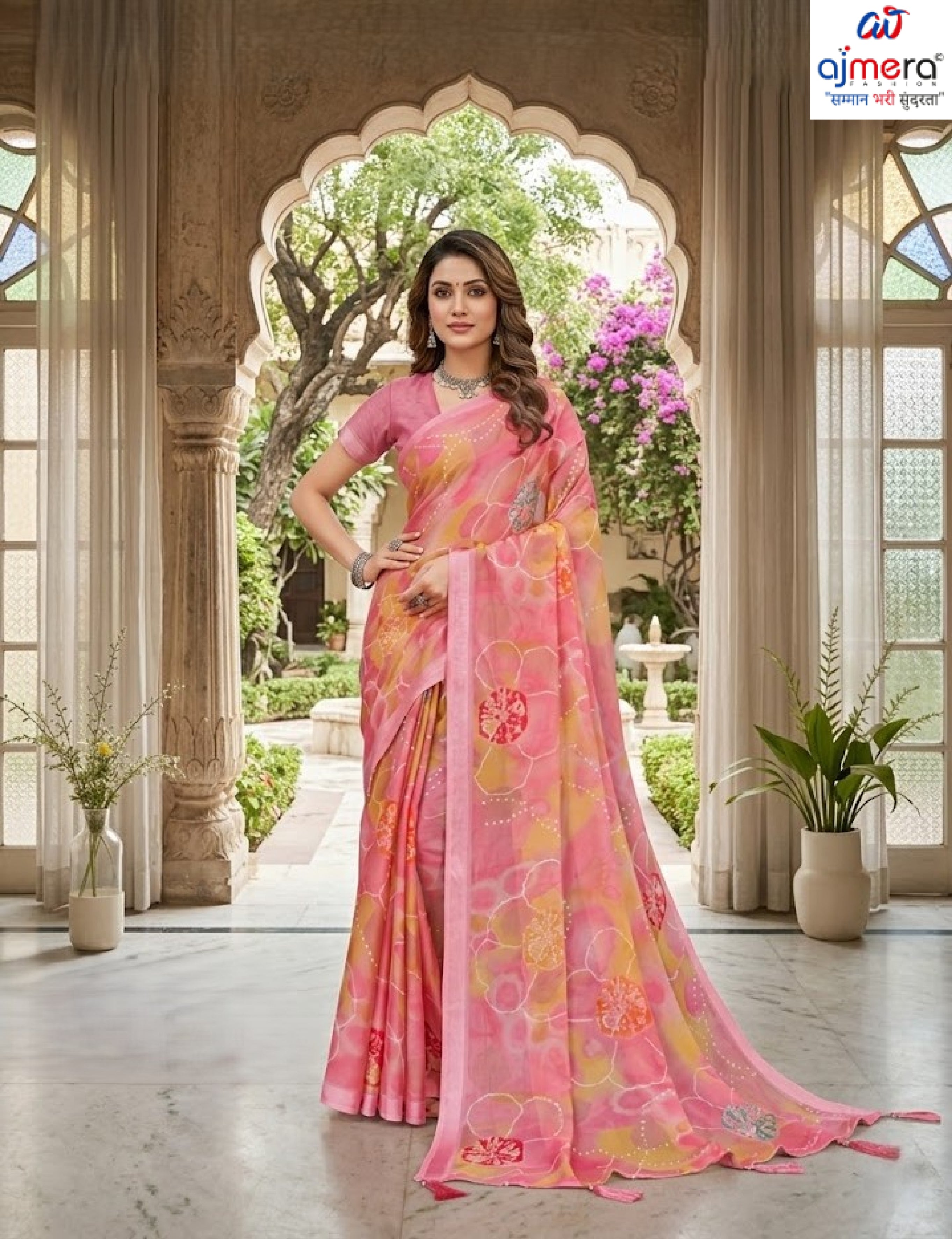 Fashionable Printed Saree with Blouse Piece for Festive Collection  | RDD-GANVITHA VOL-2
