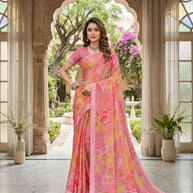 Fashionable Printed Saree with Blouse Piece for Festive Collection  | RDD-GANVITHA VOL-2