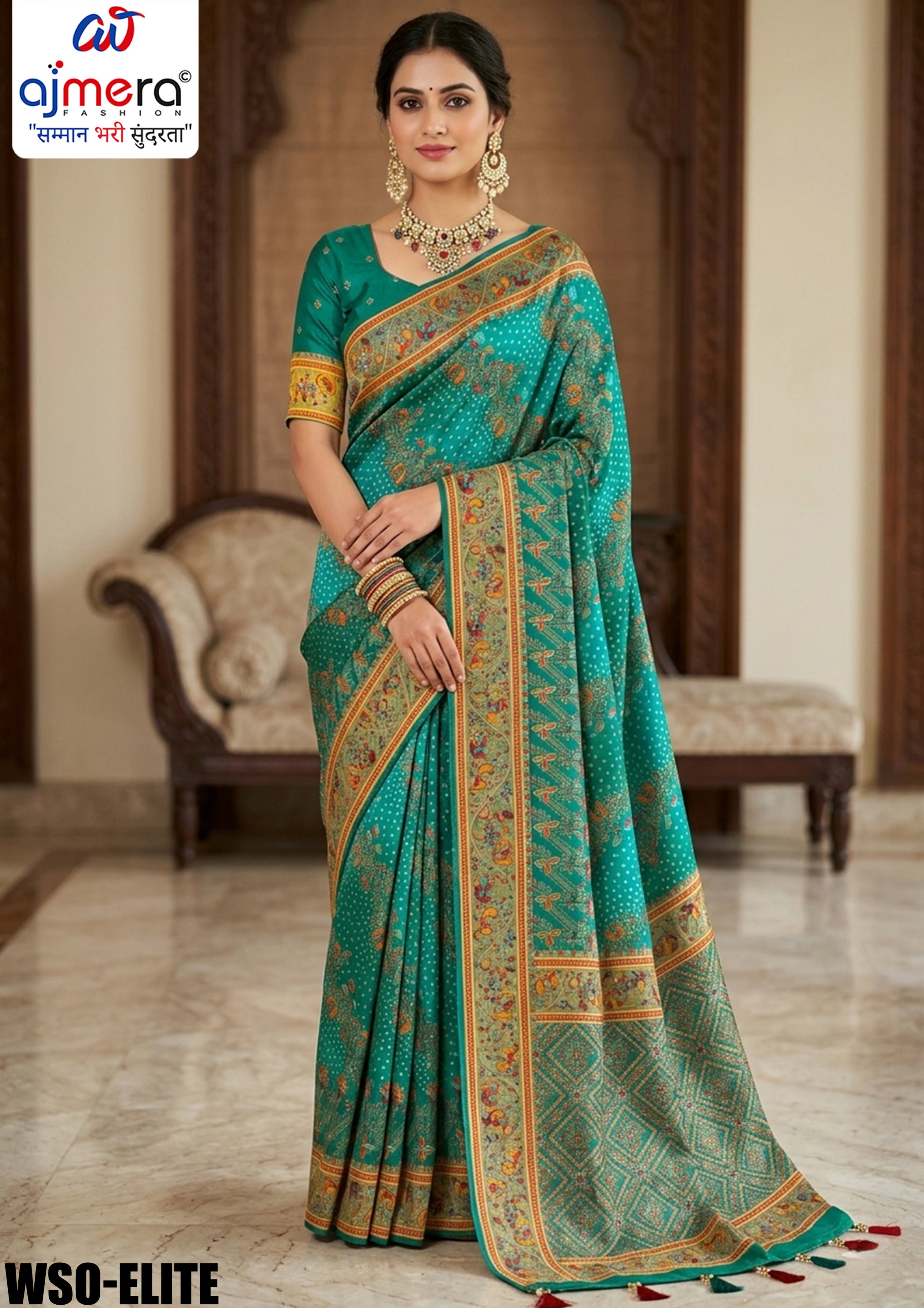 Royal Weave Jacquard Silk Saree With Blouse Piece | WSO-ELITE