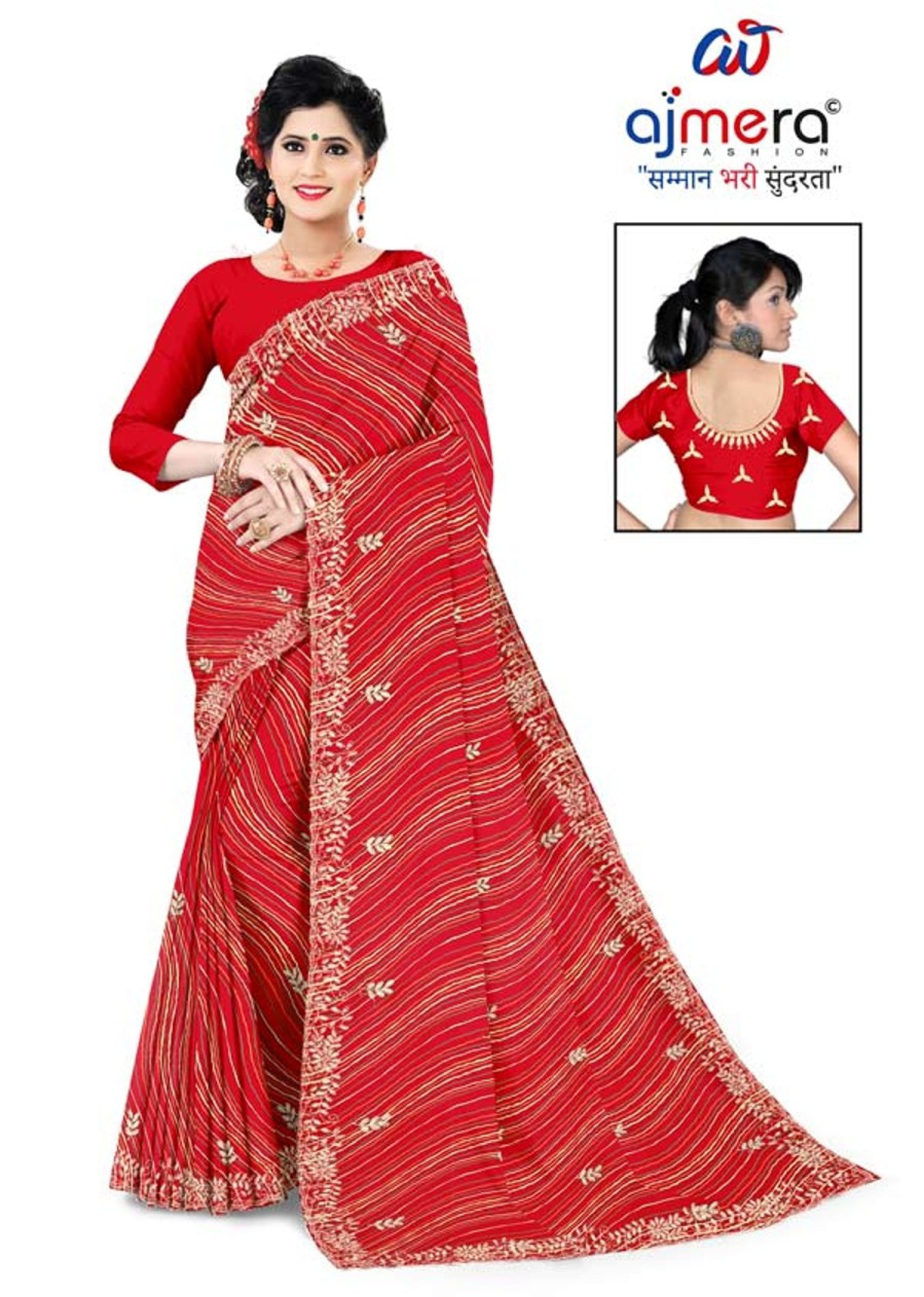 Premium Printed Saree with Matching Blouse Piece for Ethnic Elegance  | TD-TANVI