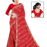 Premium Printed Saree with Matching Blouse Piece for Ethnic Elegance  | TD-TANVI