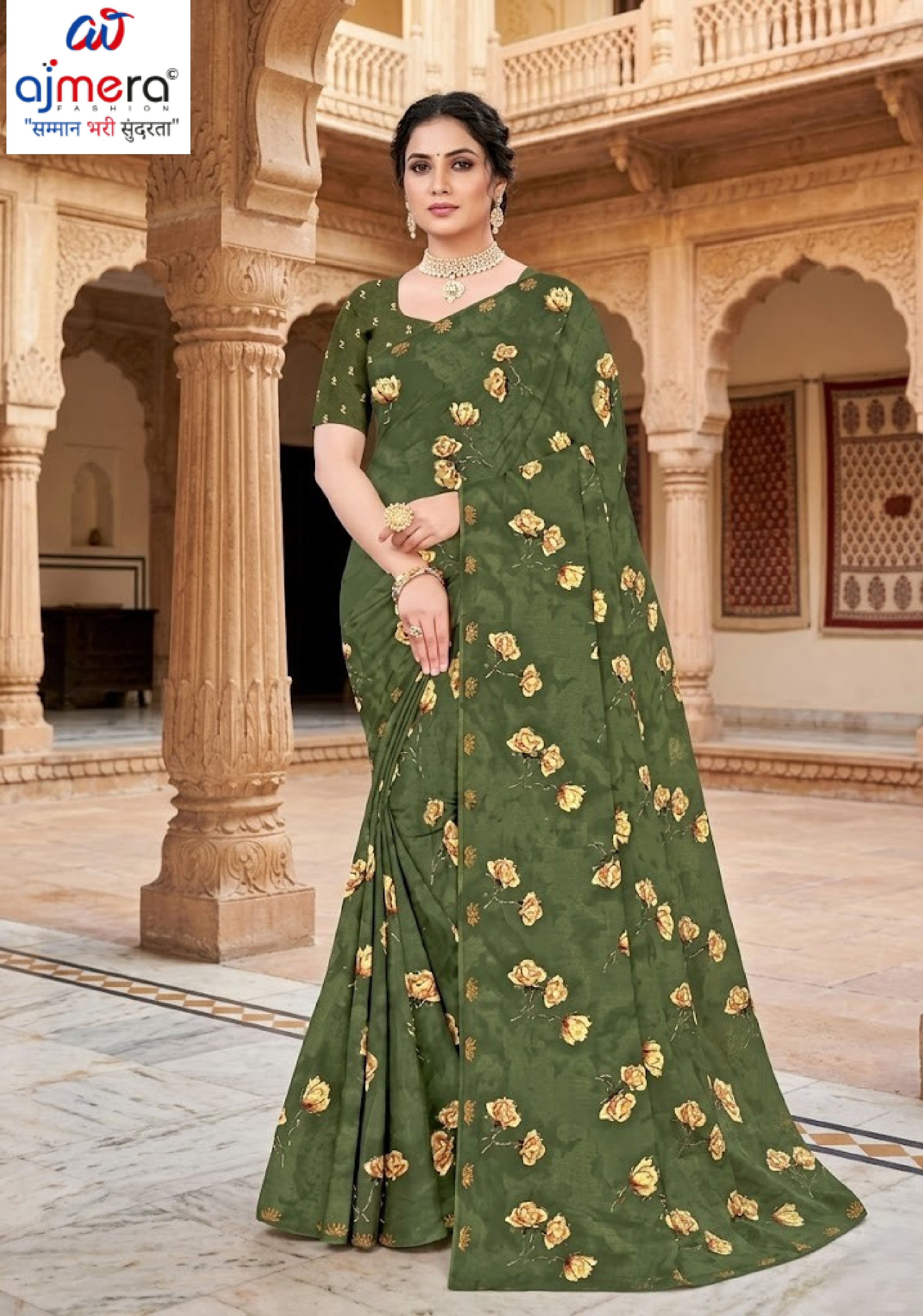Contemporary Printed Saree with Blouse Piece for Premium Wear | GLC-SUHANA