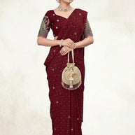Georgette Dyed Matching Saree Wholesaler with Blouse Piece for Premium Ethnic and Traditional Wear | RLL-PROUD INDIAN-2