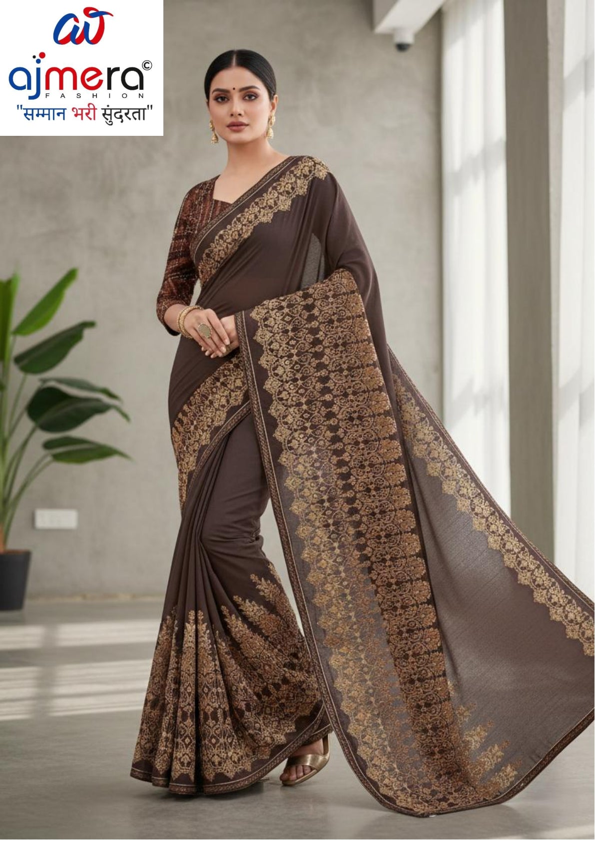 Weightless Print Loose Saree with Blouse for Premium Ethnic and Traditional Wear | MVN-OVERTIME