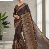 Weightless Print Loose Saree with Blouse for Premium Ethnic and Traditional Wear | MVN-OVERTIME