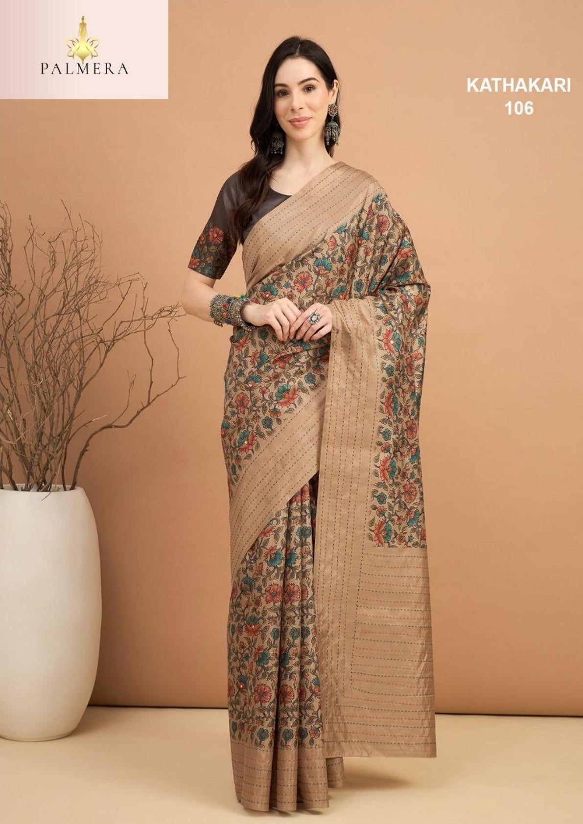 Palmera Saree Manufacturer and Palmera Saree Supplier | ALL-KATHAKARI VOL-01