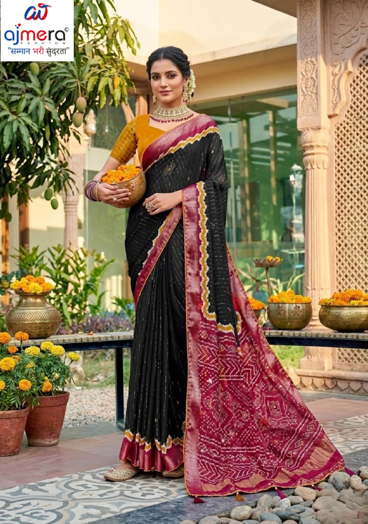 Designer Printed Saree with Blouse Piece for Special Occasions  | VDT-SONAKSHI-4