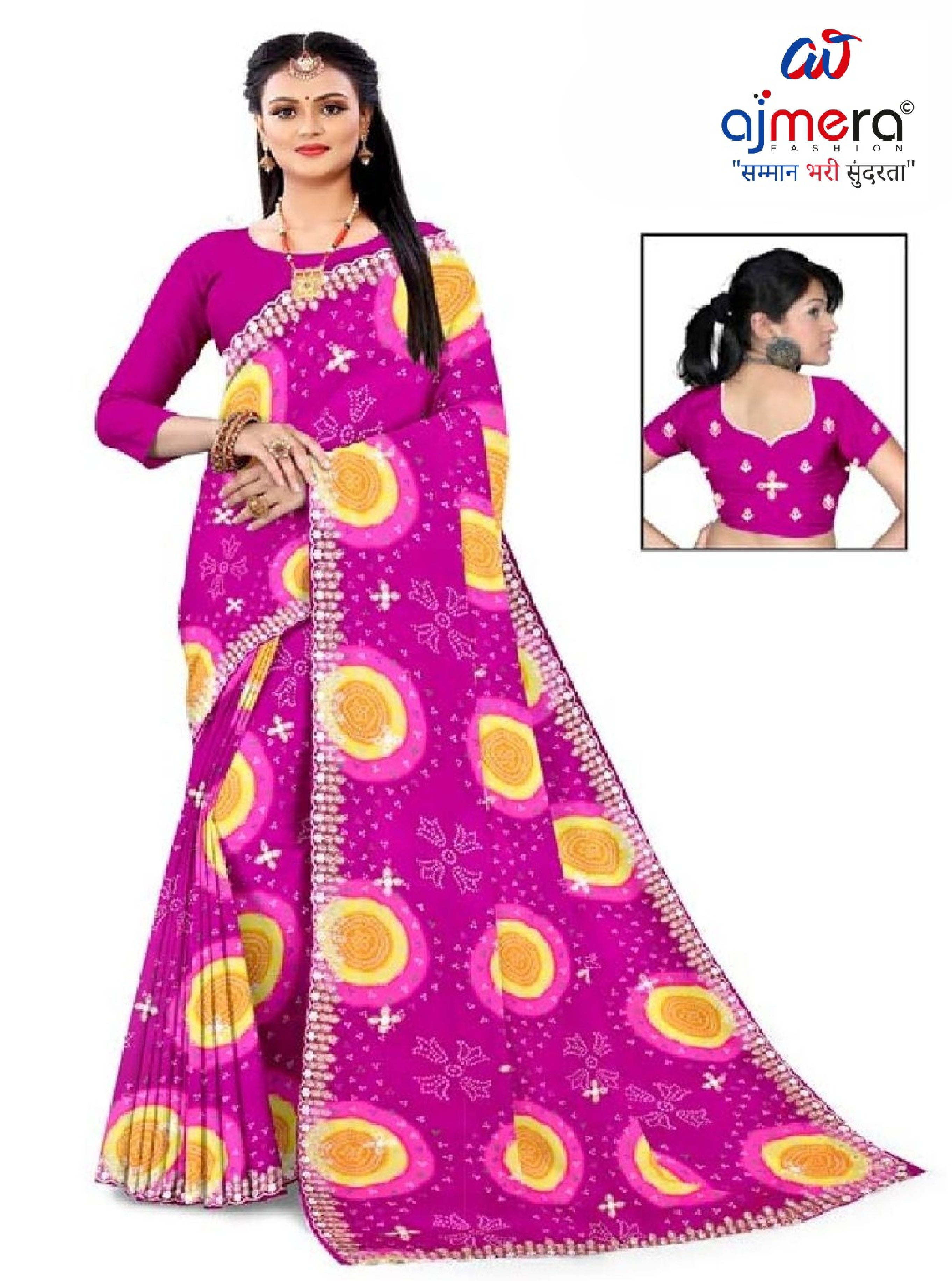 Fashionable Printed Saree with Blouse Piece for Festive Collection  | TD-DEVRANI